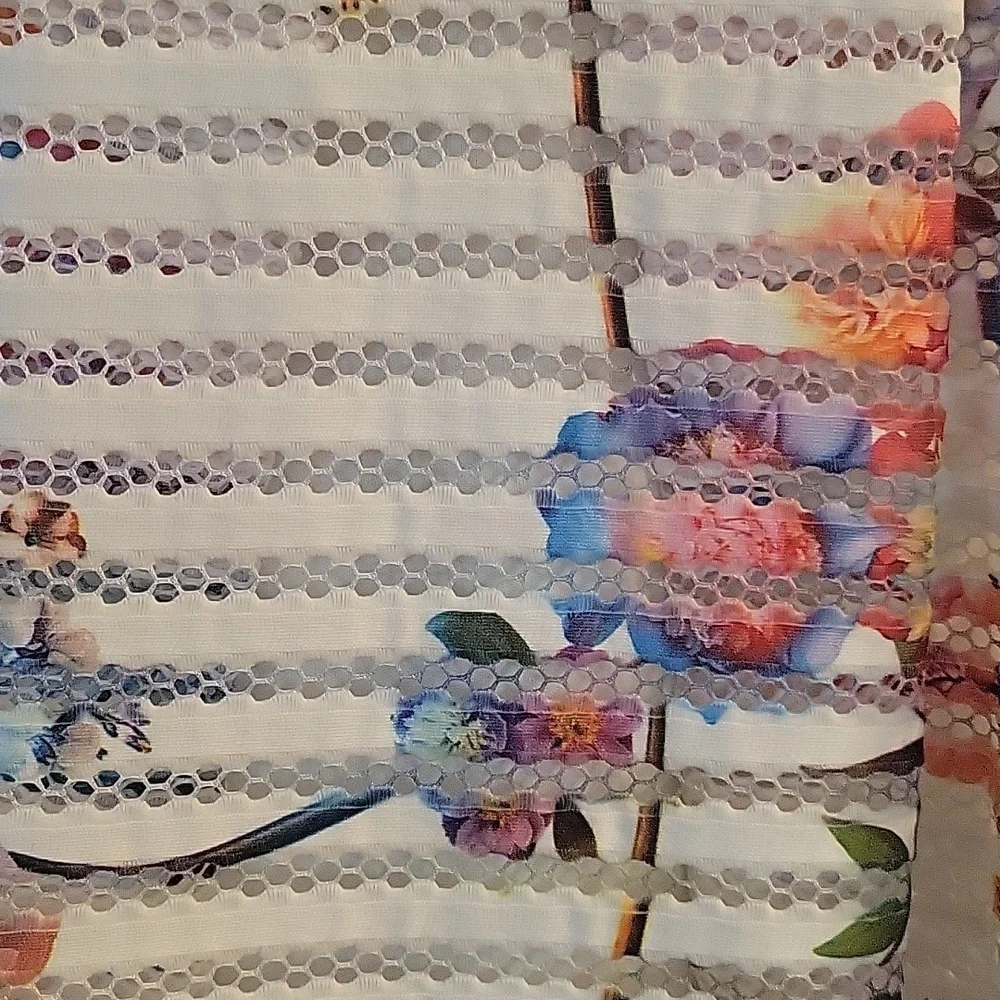 Gabby Skye ivory floral fit and flare tank dress 6 - Picture 7 of 16